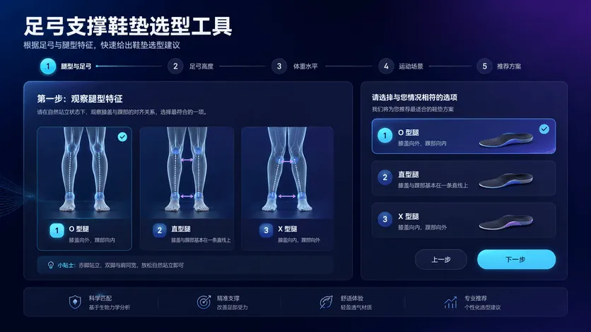足弓支撑鞋垫选型